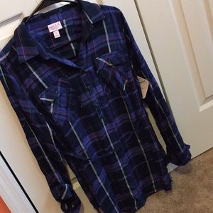 Maternity flannel shirt